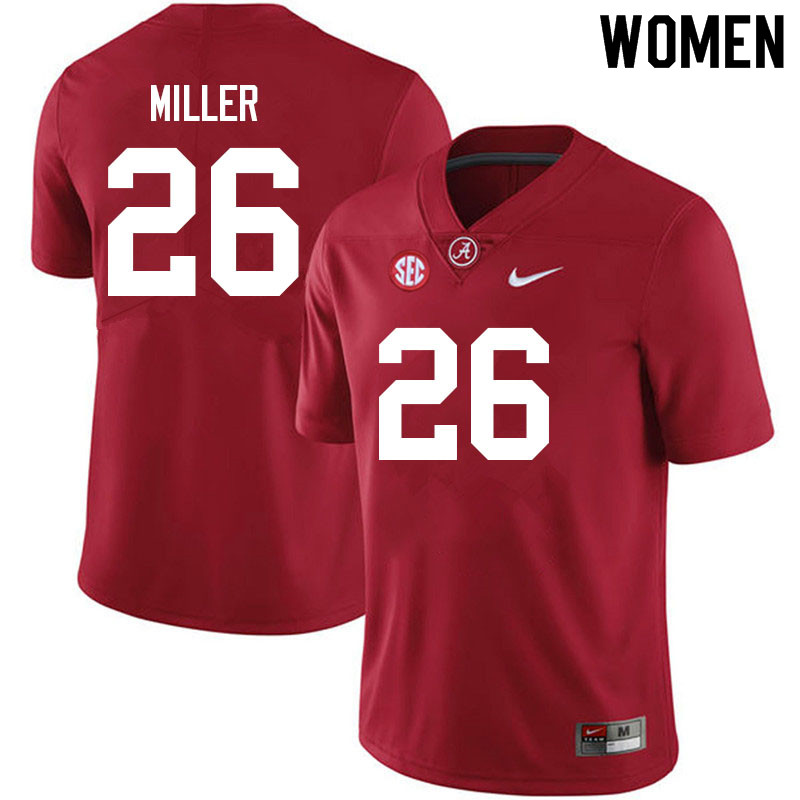Women #26 Jamarion Miller Alabama Crimson Tide College Football Jerseys Sale-Crimson